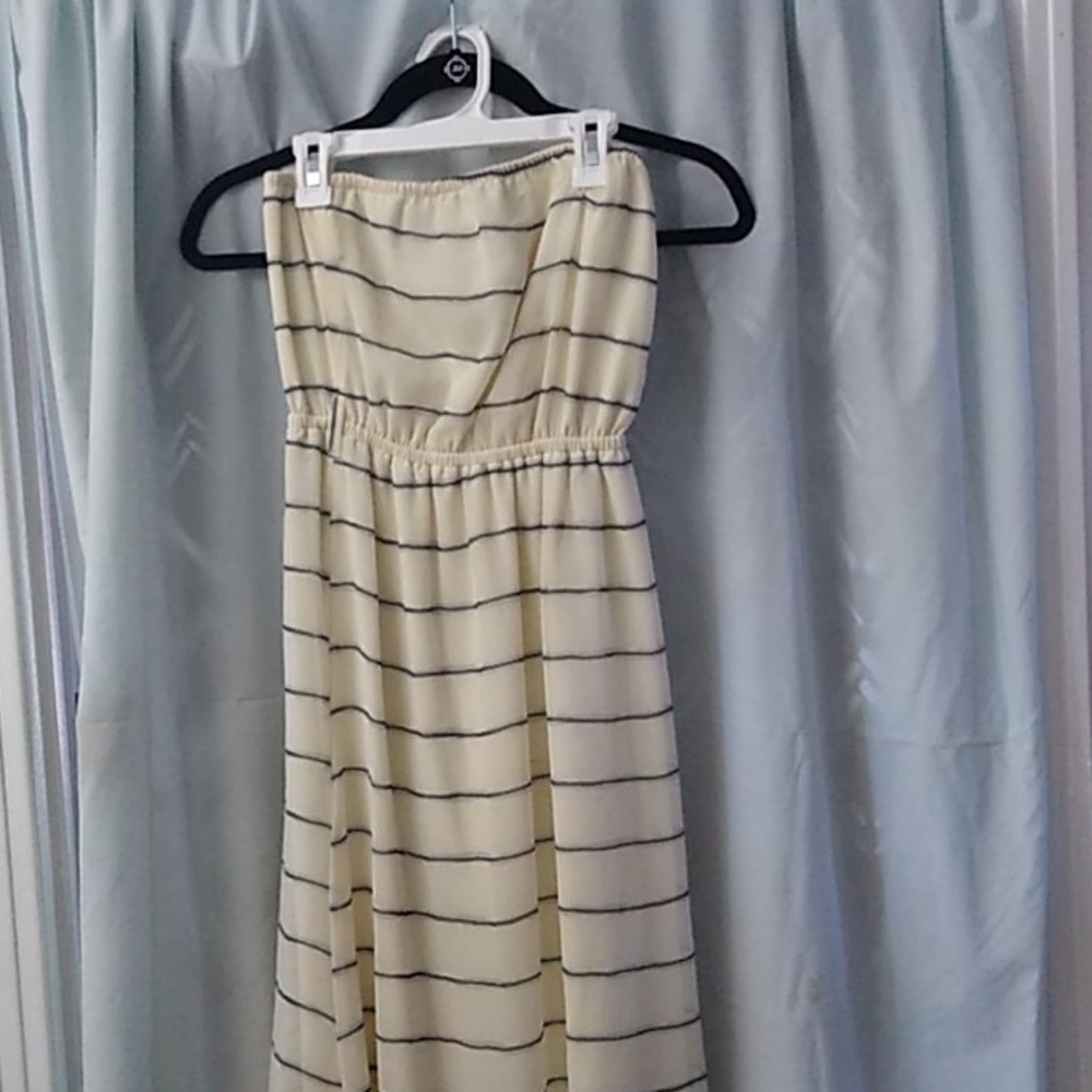 LuLu's cream & black maxi dress